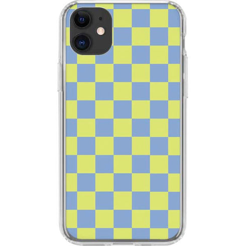 Neon Checkered iPhone 11 Clear Case