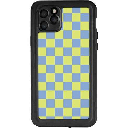 Neon Checkered iPhone 11 Pro Max Waterproof Case