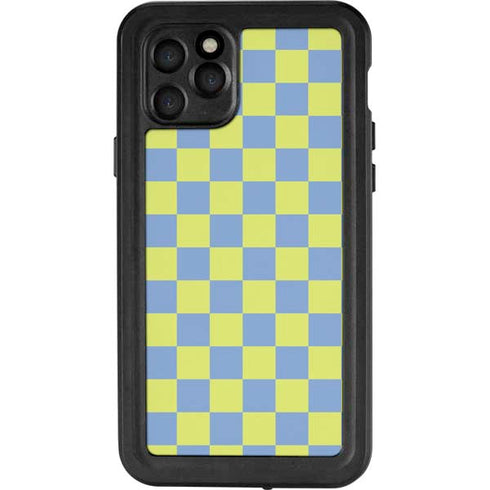 Neon Checkered iPhone 11 Pro Waterproof Case