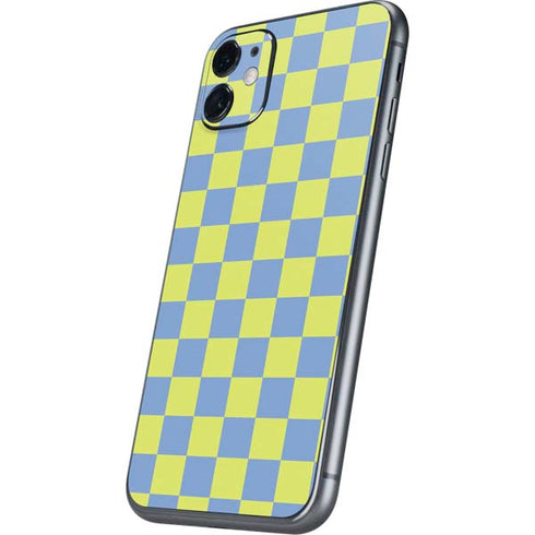 Neon Checkered iPhone 11 Skin