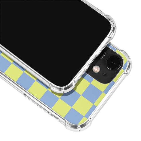 Neon Checkered iPhone 12 Clear Case
