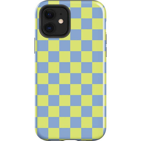 Neon Checkered iPhone 12 Impact Case