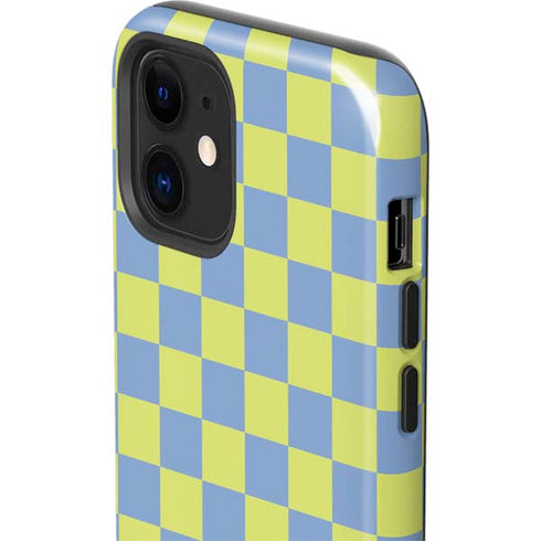 Neon Checkered iPhone 12 Impact Case