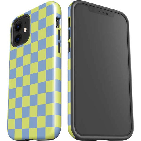 Neon Checkered iPhone 12 Impact Case