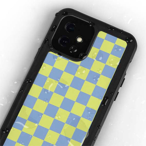 Neon Checkered iPhone 12 Mini Waterproof Case