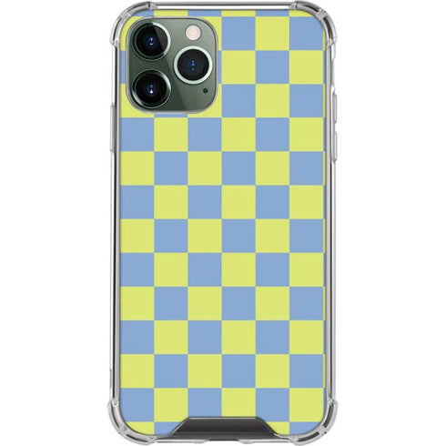 Neon Checkered iPhone 12 Pro Clear Case