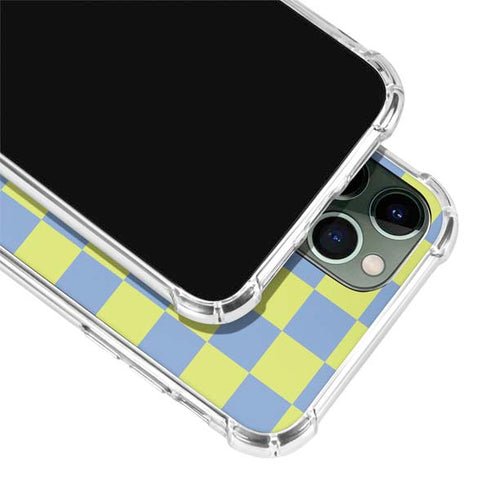 Neon Checkered iPhone 12 Pro Clear Case
