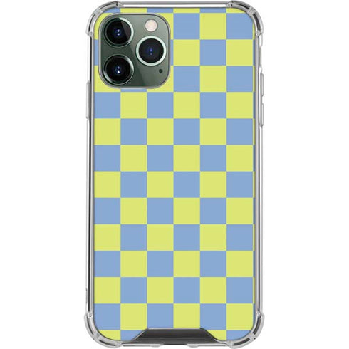 Neon Checkered iPhone 12 Pro Max Clear Case