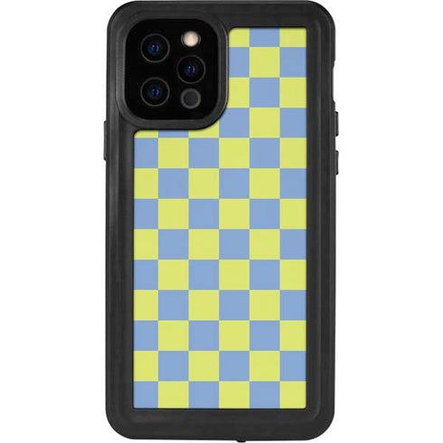 Neon Checkered iPhone 12 Pro Waterproof Case