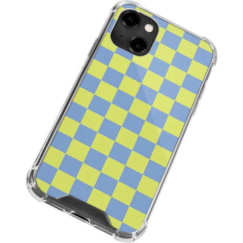 Neon Checkered iPhone 14 Clear Case