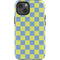 Neon Checkered iPhone 14 Impact Case