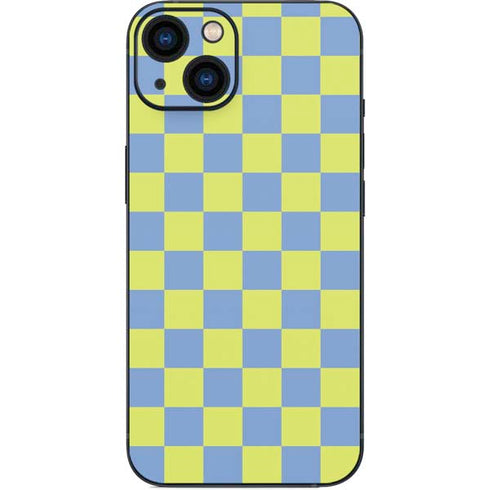 Neon Checkered iPhone 14 Plus Skin