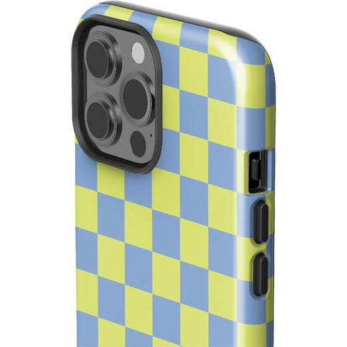 Neon Checkered iPhone 15 Pro Max Impact Case