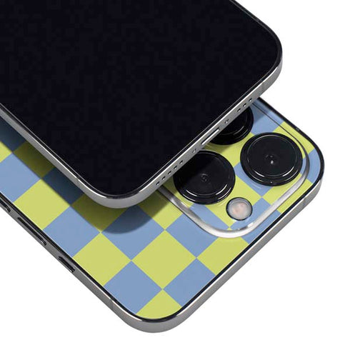 Neon Checkered iPhone 15 Pro Skin
