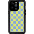 Neon Checkered iPhone 15 Pro Waterproof Case