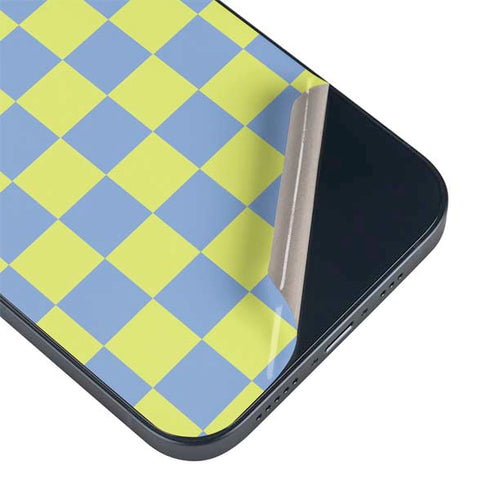 Neon Checkered iPhone 15 Skin