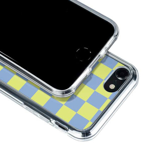 Neon Checkered iPhone SE (2nd & 3rd Gen) Clear Case