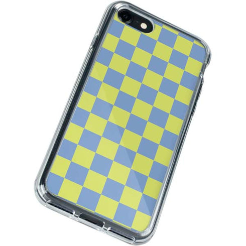 Neon Checkered iPhone SE (2nd & 3rd Gen) Clear Case
