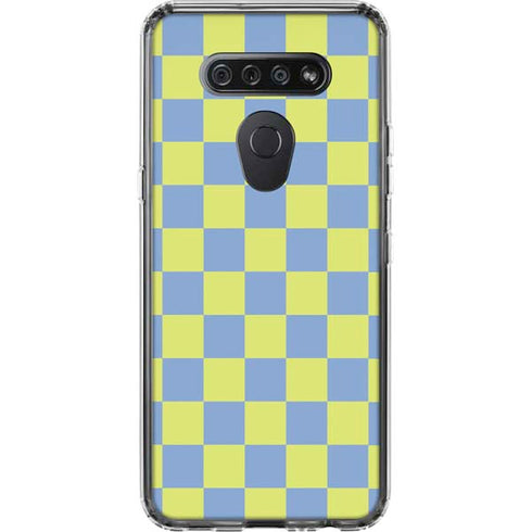 Neon Checkered LG K51/Q51 Clear Case