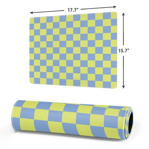 Neon Checkered Gaming Mouse Pad