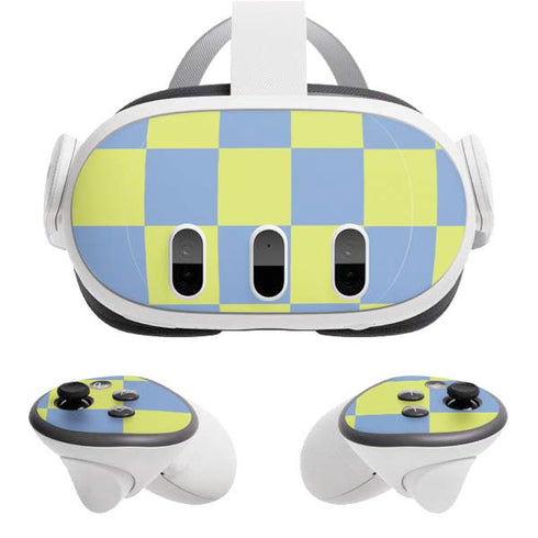 Neon Checkered Meta Quest 3 Skin