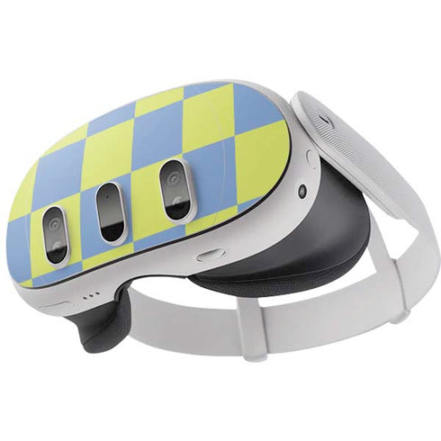 Neon Checkered Meta Quest 3 Skin