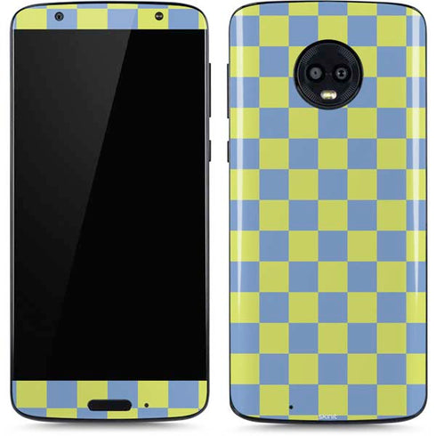 Neon Checkered Moto G6 Skin