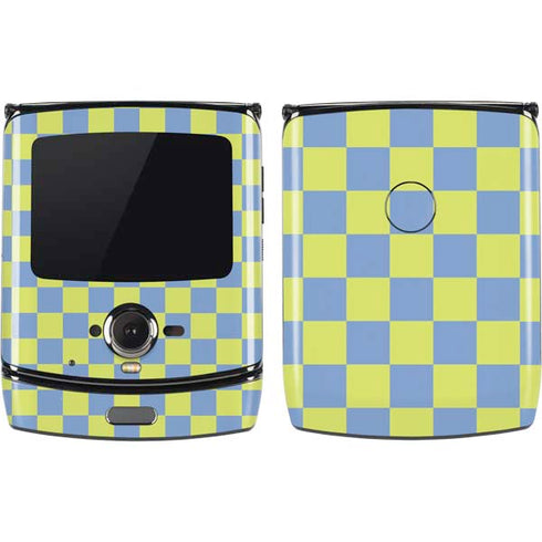 Neon Checkered Motorola RAZR Skin