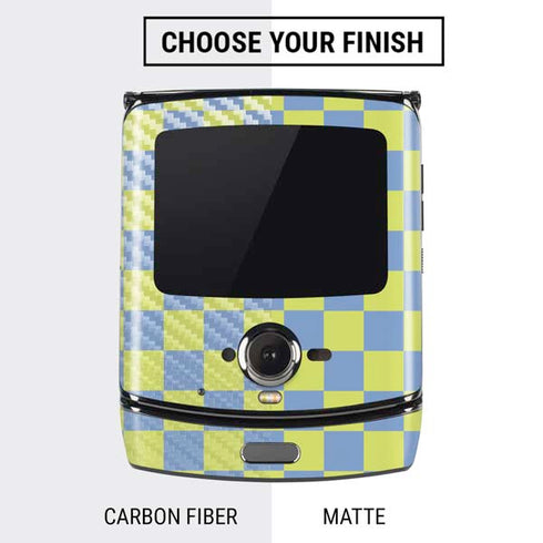Neon Checkered Motorola RAZR Skin