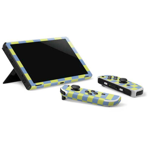 Neon Checkered Nintendo Switch OLED (2021) Skin