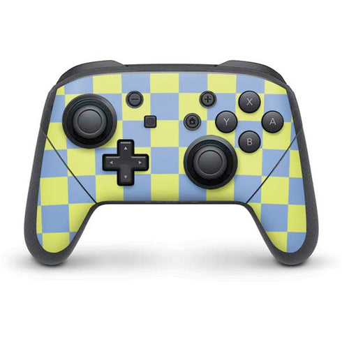 Neon Checkered Nintendo Switch Pro Controller Skin