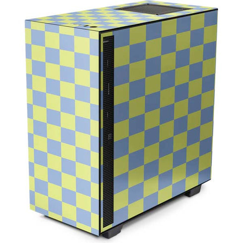 Neon Checkered NZXT H510 Compact ATX Mid-Tower Case Skin