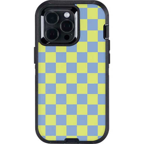 Neon Checkered Otterbox Defender iPhone Skin