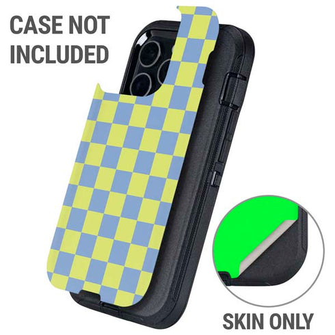 Neon Checkered Otterbox Defender iPhone Skin