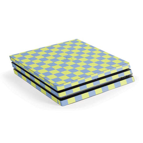 Neon Checkered PS4 Pro Console Skin