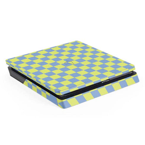 Neon Checkered PS4 Slim Skin