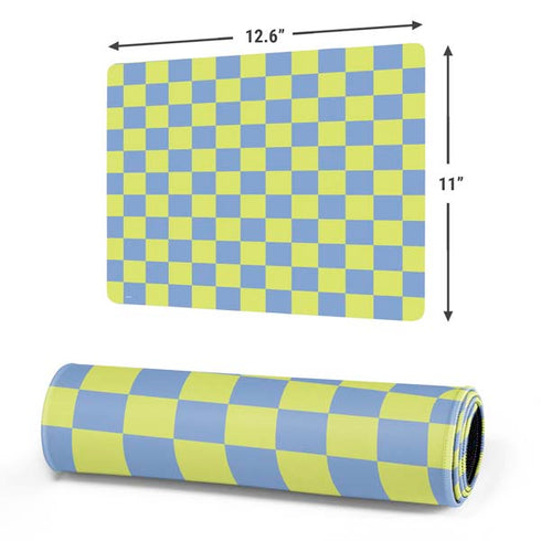 Neon Checkered Gaming Mouse Pad