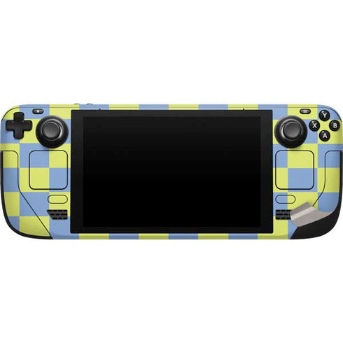 Neon Checkered Steam Deck Handheld Gaming Computer Skin
