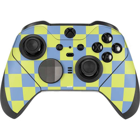 Neon Checkered Xbox Elite Wireless Controller Series 2 Skin