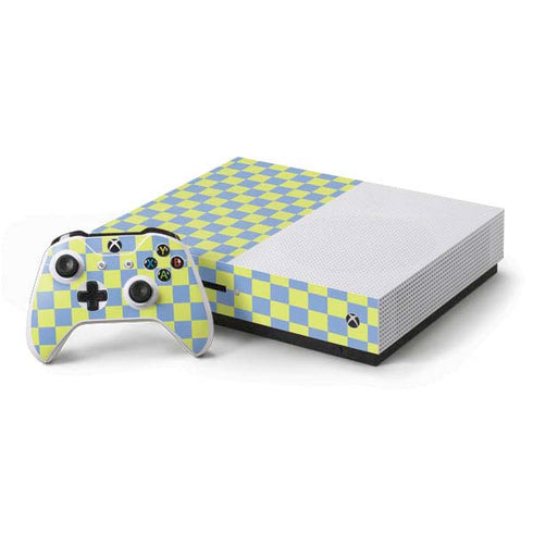 Neon Checkered Xbox One S Console and Controller Bundle Skin