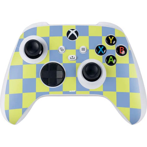 Neon Checkered Xbox Series S Controller Skin