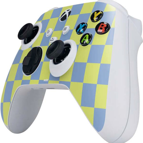 Neon Checkered Xbox Series S Controller Skin