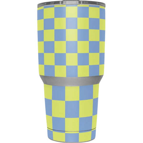 Neon Checkered Yeti 30oz Rambler Tumbler Skin