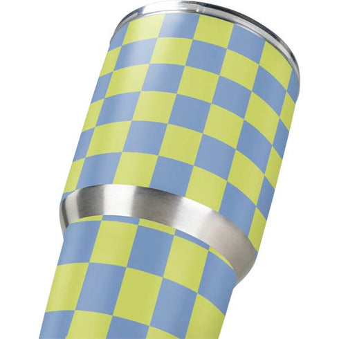 Neon Checkered Yeti 30oz Rambler Tumbler Skin