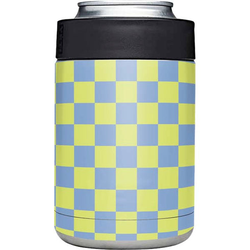 Neon Checkered Yeti Colster Can Insulator Skin