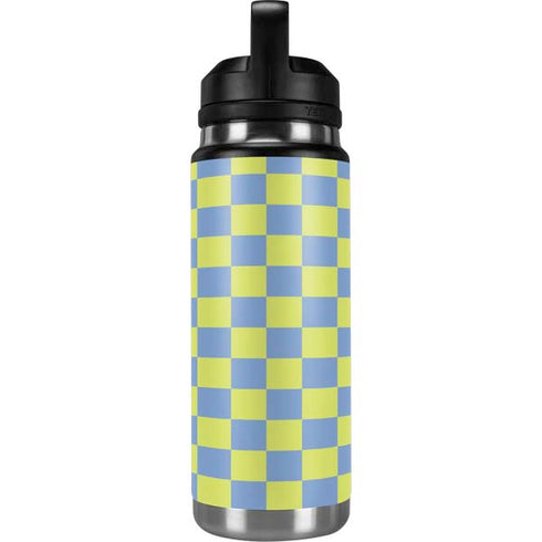 Neon Checkered YETI Rambler 26oz Bottle Skin