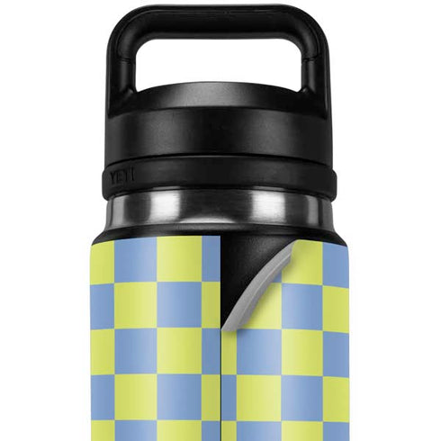 Neon Checkered YETI Rambler 26oz Bottle Skin