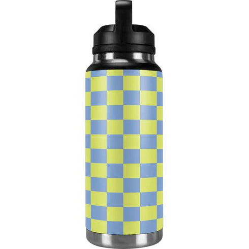 Neon Checkered YETI Rambler 36oz Bottle Skin