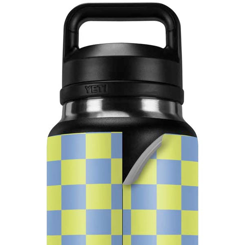 Neon Checkered YETI Rambler 36oz Bottle Skin