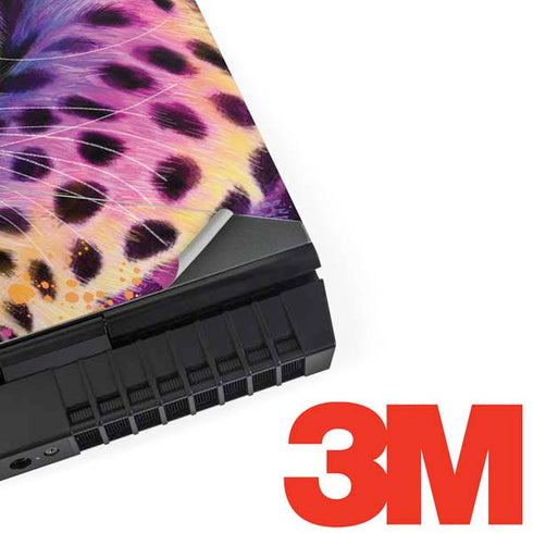 Neon Rainbow Cheetah with Rose by Sheena Pike Dell Alienware Skin